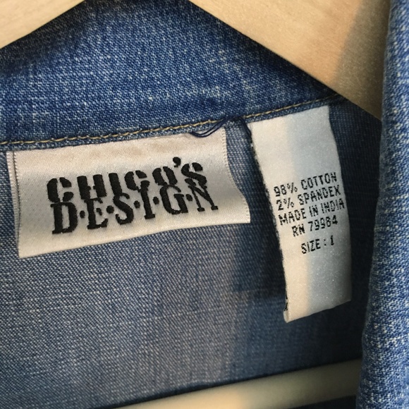 Vintage Chicos Denim Button Front Vest - Picture 5 of 8